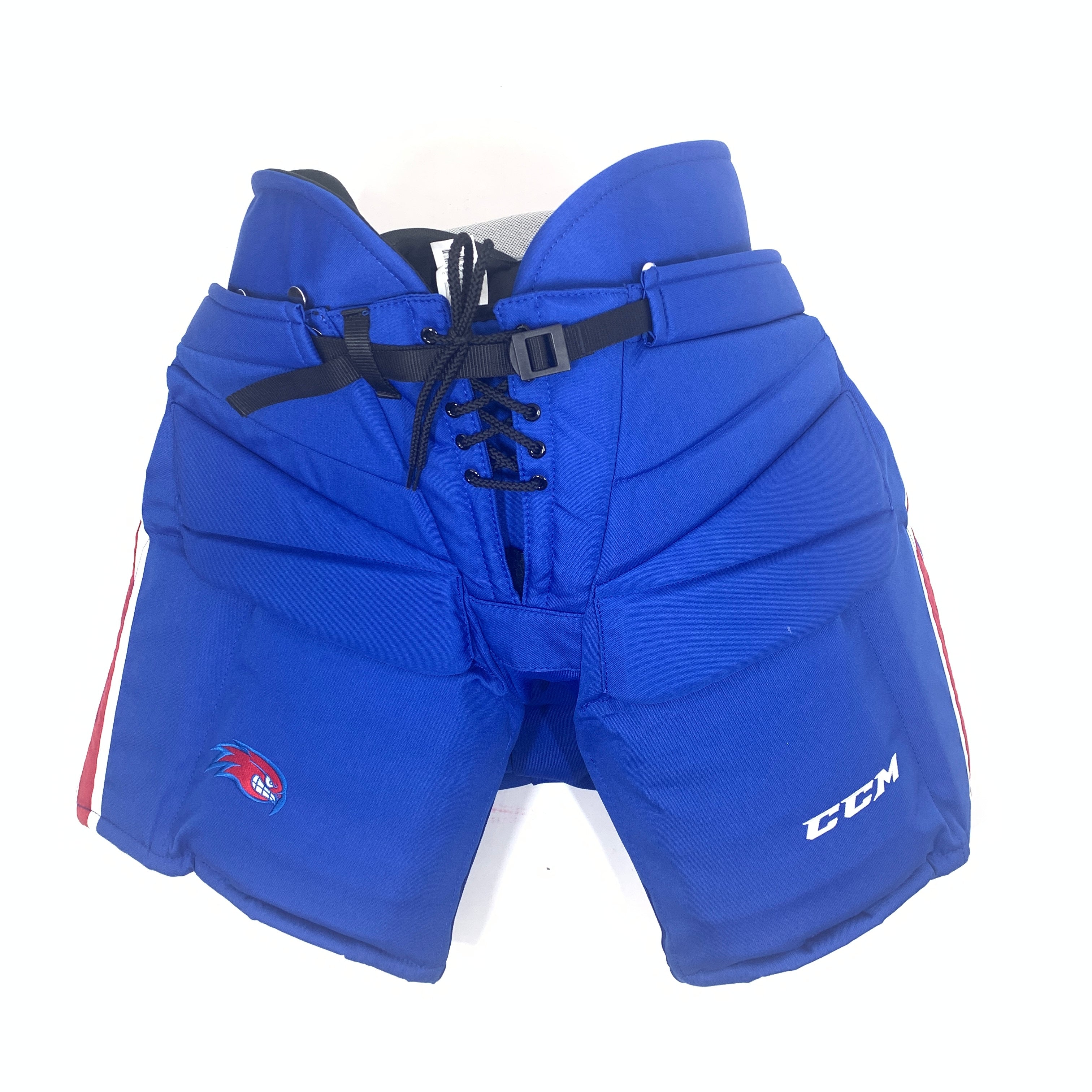 CCM HPG12A - Pantalon de gardien de but de hockey NCAA Pro Stock (bleu/rouge)